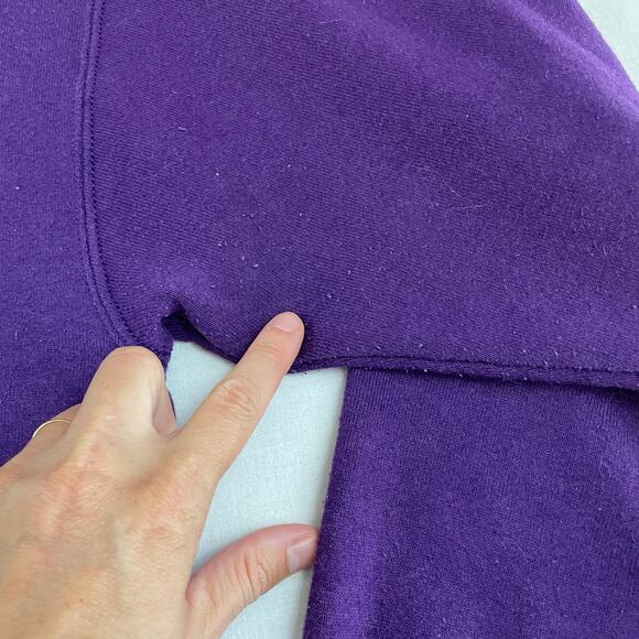 VTG 90s Mickey & Co Purple Floral Mickey Mouse Sweatshirt size XL - Picture 6 of 9